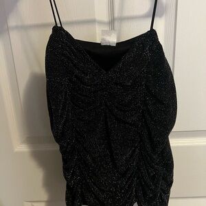 No Boundaries Black Sparkle Cami Top